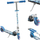 Trotinet për fëmijë Zigzag 35, timon i rregullueshëm, rrota LED, blu