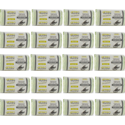 Qese plerash kompostuese GreenAware, 8L, 40 copë x 20, jeshile