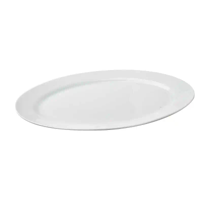 Pjatë servirëse BASIC, porcelan, 35 x 24 x 3 cm, e bardhë