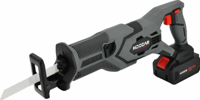 Sharrë reciproke pa kabllo Hoozar JS10BL, brushless 18V, bateri 4.0Ah Li-ion, gri e zezë