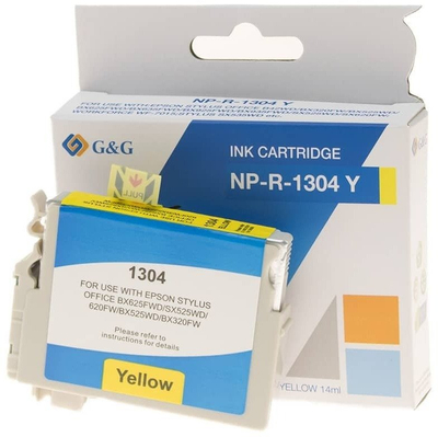 Patronë boje G&G NP-R-1304Y, kompatibil me Epson C13T13044012, 14ml, e verdhë