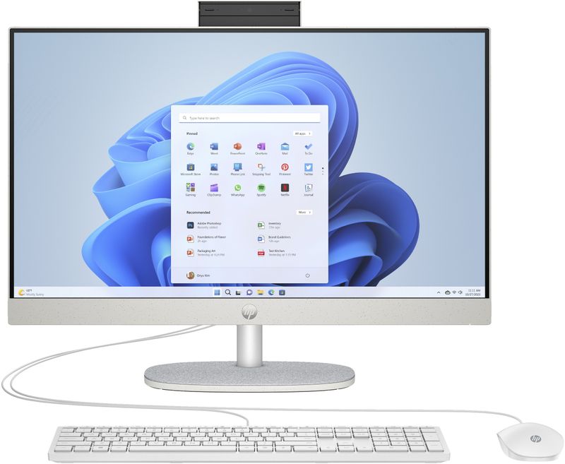 HP All-in-One 24-cr1470ng 24" Full HD (Intel Core Ultra 7 155U, 16 GB DDR5, 1000 GB SSD, Windows 11 Home, White)