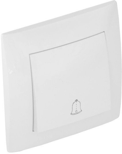 Buton zileje Wesa LC-06, çelës momental, 230V, i bardhë