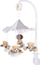 Karusel për krevat bebe Canpol Babies Plush Mobile Teddy Bears Beowa, me muzikë, pelush, ngjyrë neutrale