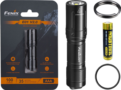 Elektrik dore Fenix E01 V2.0, LED Cree XP G2, IP68, i zi
