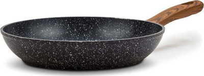 Tigan alumini Nava Stone, 20cm, me veshje që s’ngjit, i zi