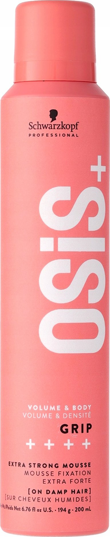 Пена за коса Schwarzkopf Osis Grip, силно фиксирање, 200ml