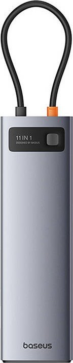 HUB USB C Baseus Metal Gleam 11 në 1, 11 porta, Space Grey