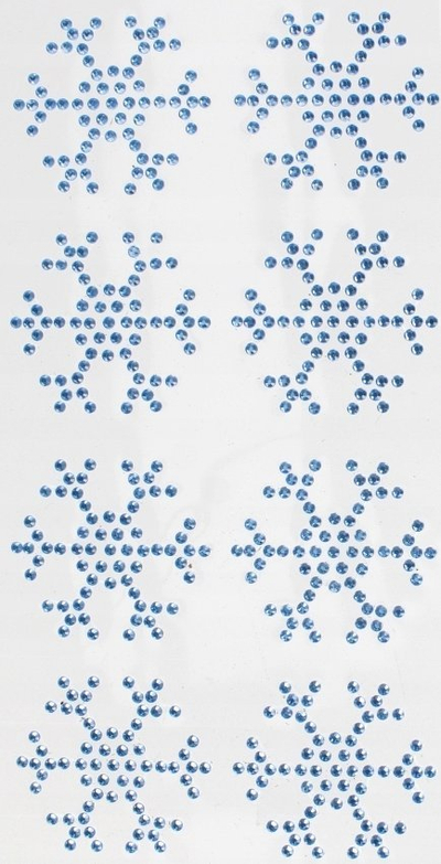 Ngjitëse dekorative Craft with Fun Crystal Snowflakes, vetë-ngjitëse, forma borëflake, shumëngjyrëshe