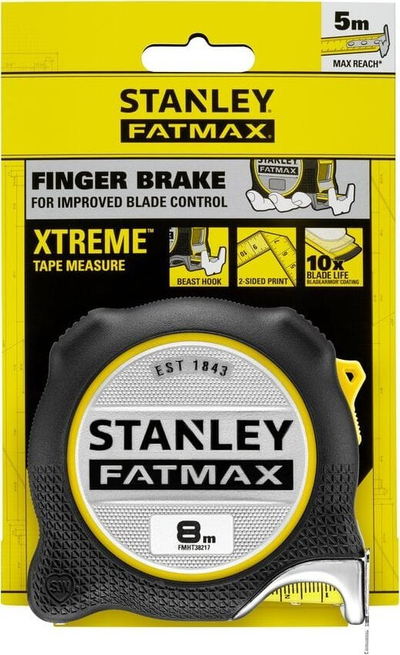 Metër matës Stanley Fatmax Xtreme FMHT38217-0, 8m, 32mm, i verdhë