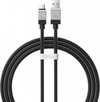 Kabllo USB Baseus CoolPlay CAKW000601, USB-A në USB-C, 1 m 100W, i zi