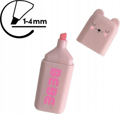 Set markera Interdruk Mini Highlighter BEBE Friends, 4 copë, shumëngjyrëshe