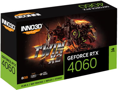 Kartë grafike Inno3D, 8GB GDDR6, PCI Express, e zezë