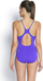 Rroba banje për femra Speedo Monogram Muscleback Endurance +, 34, vjollcë / verdhë