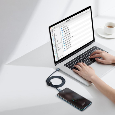 Kabllo USB-C në USB-C Baseus Crystal Shine, 100W, 1.2m, blu