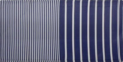 Tapet oborri Beliani Haldia, 90x180 cm, polipropilen, blu navy
