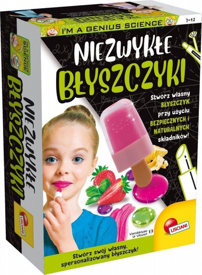 Set kreativ Lisciani Little Genius Extraordinary Lip Glosses, lip gloss për kalamoj, me shumë ngjyra