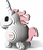Puzzle 3D ekologjik Eugy Pink Unicorn, model njëbrirësh, shumëngjyrësh