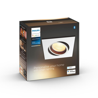 Spot LED i futur Philips Hue Milliskin, katror, White Ambiance, i bardhë