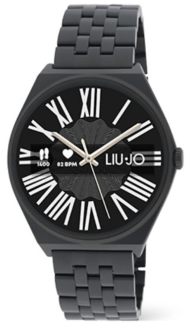 Orë dore për meshkuj Liu Jo Smartwatch Slim Man 2.0 SWLJ185, e zezë