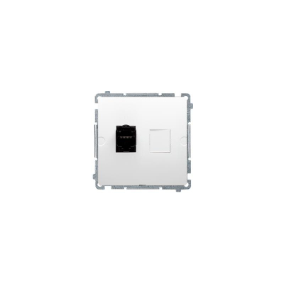 Prizë kompjuterike Simon Basic BM61E.01/11, RJ45 Cat.6, montim nën suva, e bardhë