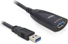 Kabllo USB Delock USB-A në USB-A, 5 metra, e zezë