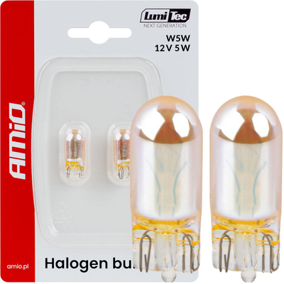 Llamba halogjene AMiO LumiTec 04626, WY5W, 12V 5W, qelibar krom