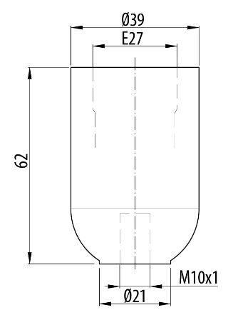 Pawbol D.3005 Држач за сијалица E27, Црн