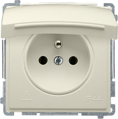 Модуларна приклучница шуко Simon Basic BMGSZ1BZ.01/12, IP44, 16A 250V, беж