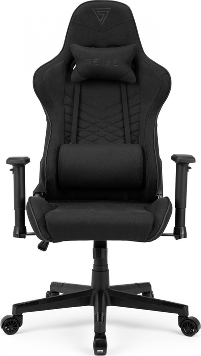 Karrige gaming SENSE7 Leatherette, mbështetëse krahësh të rregullueshme, ndriçim RGB, e zezë