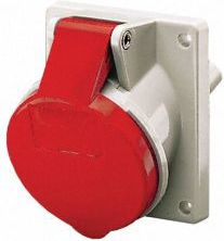 Prizë industriale paneli Mennekes CEE 3153, 32A 5P, 400V IP44, e kuqe
