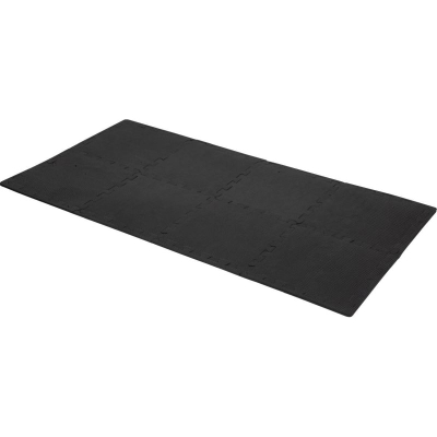 Сет подна подлога Pure2Improve Puzzle Mat, 8 делови, пластика, црна