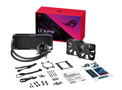 Ftohës me ujë ASUS ROG STRIX LC II 360, 12 cm, i zi