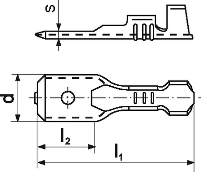 Konektor kabllor Erko TS 6,3 2.5mm², pa kallaj, paketim 100 copë