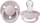 Biberon BIBS Colour Size 1, latex, 0-6 muaj, rozë e çelët