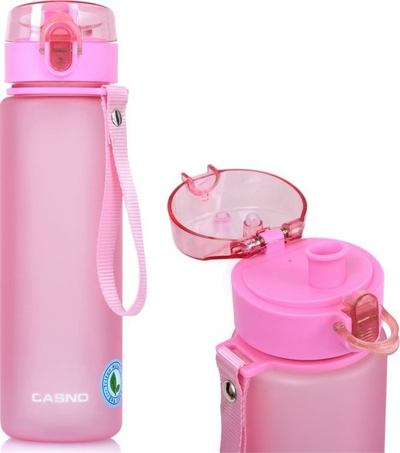 Shishe uji Casno Tritan Bottle, 1L, me sitë, rozë