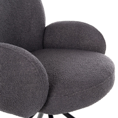 Kolltuk rrotullues Winon 65x67x92Hcm (HM9778.01), gri/ zezë