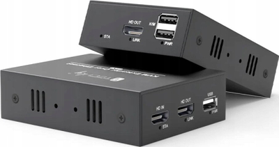 Проширювач KVM Techly HDMI USB, 1080p 60Hz, до 100m Cat6, црн