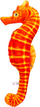 Jastëk Gaby Fish Seahorse Mini, 40cm, i portokalltë