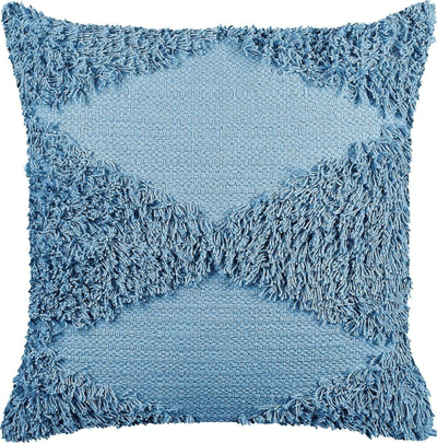 Jastëk dekorativ RHOEO Tufted Cotton, 45 x 45 cm, pambuk, blu