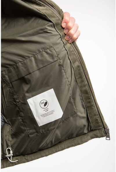 Xhaketë për meshkuj Jack Wolfskin Nature Corduroy Jacket Jkt M, poliester, me zinxhir, e gjelbër