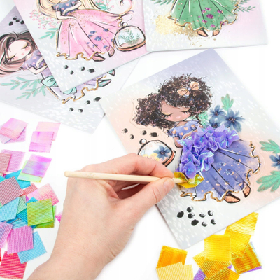 Кутија креативна Zest Creativity Princess Stylist Kidea Derform, сет со додатоци за цртање, за деца