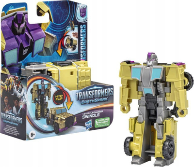 Lodër aksion Transformers EarthSpark 1 Step Flip Changer, figurë që kthehet me një lëvizje, për kalamaj 6+, shumëngjyrëshe