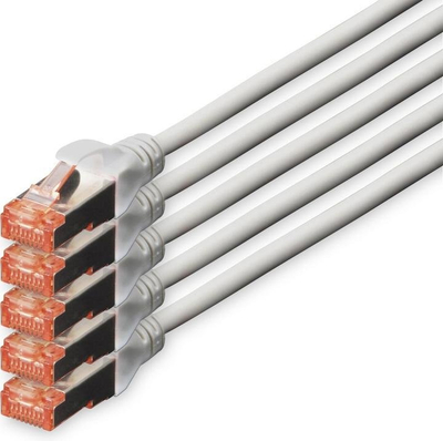 Kabllo rrjeti C-TECH Patchcord Cat6, FTP, 1m, gri