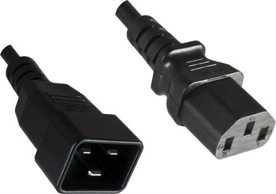 Kabllo rryme MicroConnect PowerCord C13 në C20, 0.5m, 10A, e zezë