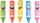Dekorime dritareje LearnHow Crayons 01, të dyanshme, set 5 copë, shumëngjyrëshe