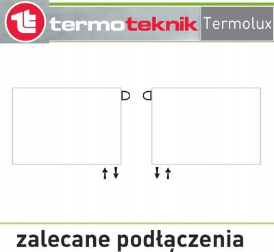 Radiator panel TermoTeknik V33, 900x400 mm, 1865W, i bardhë