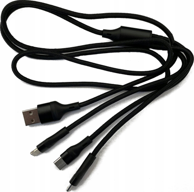Kabllo USB N939B, USB C në microUSB, 1.2 m, e zezë