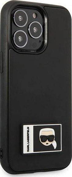 Kapak telefoni Karl Lagerfeld Ikonik Patch për iPhone 13 Pro / 13 6.1", hardcase, i zi