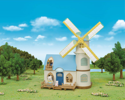 Lodër mullini me erë Epoch Sylvanian Families Windmill 5630, shumëngjyrësh